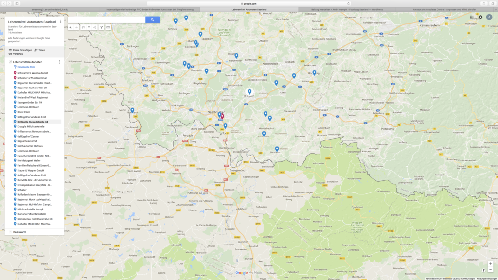 Lebensmittelautomaten im Saarland